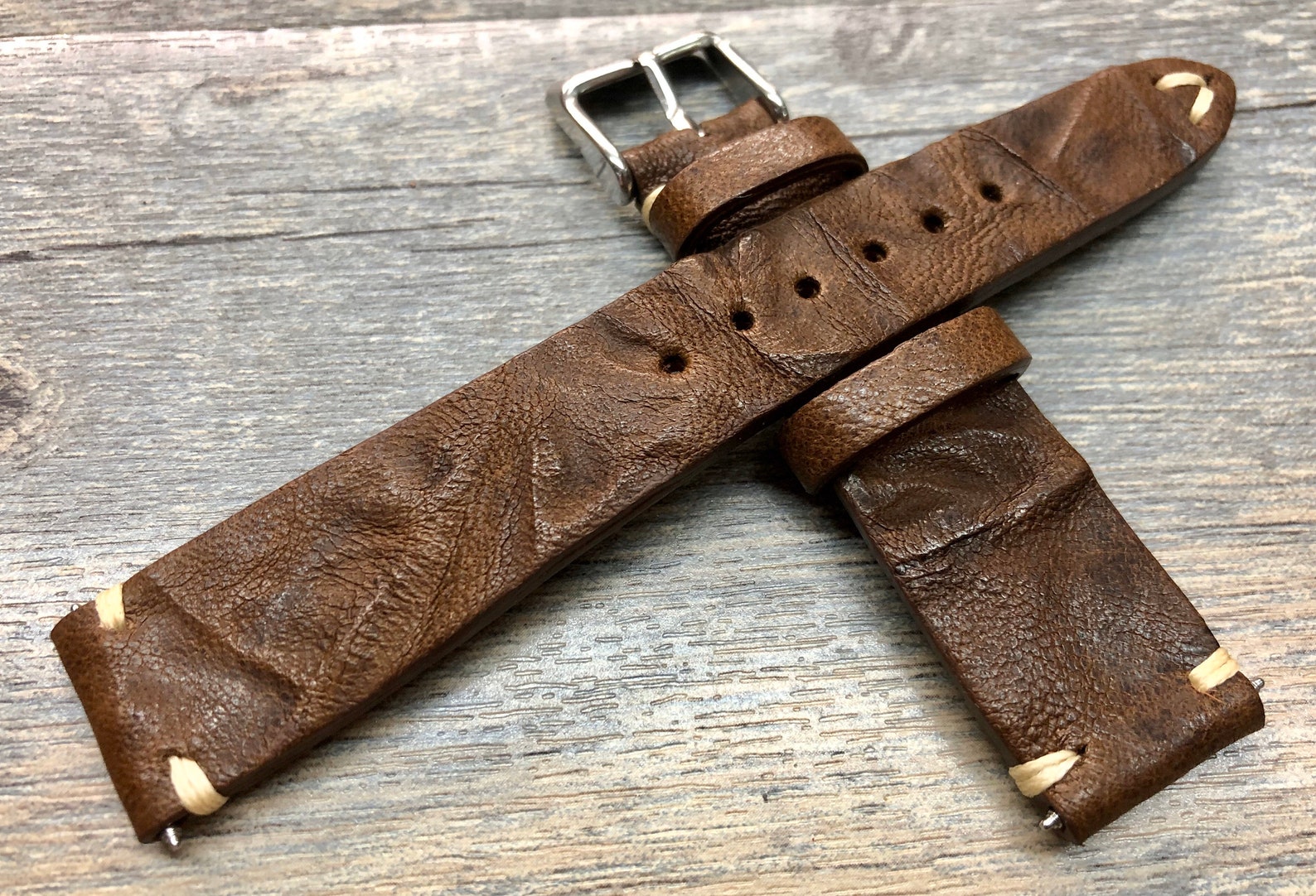 Brown Watch Strap 20mm Leather watch strap Christmas gift | Etsy