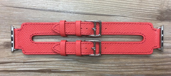 Apple Watch Band | Apple Watch Strap | Black Friday Sale, FREE SHIPPING | Rose Jaipur Epsom Double Buckle Cuff For Apple Watch 38mm & 42mm