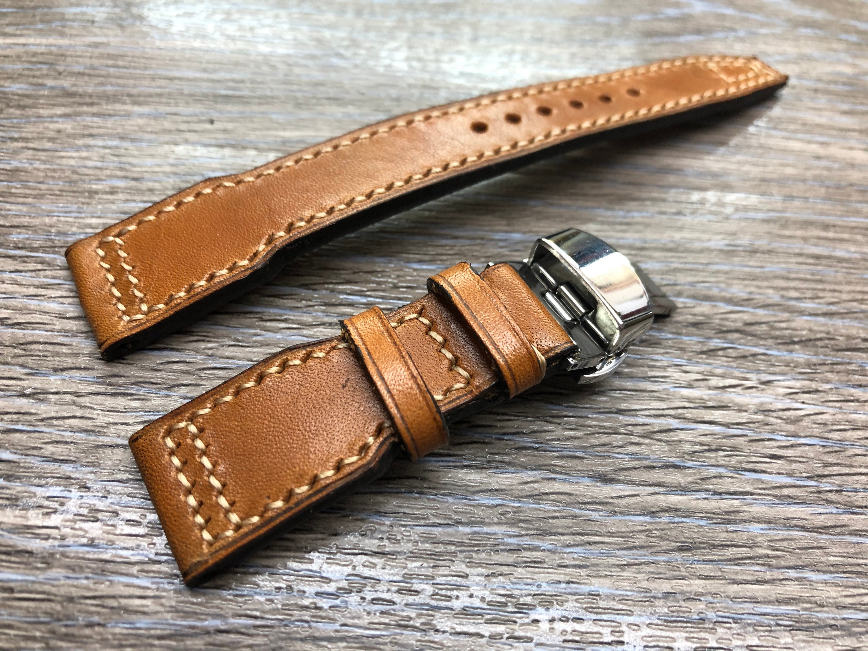 Pilot Watch Strap 22mm Pilot Band Leather Watch Strap 20mm Etsy