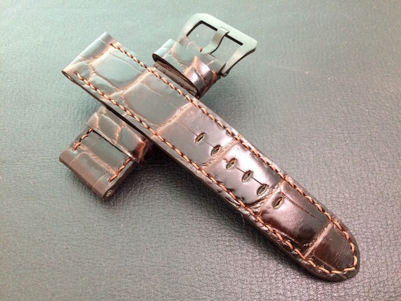 Real leather watch strap in special pattern for 24mm lug width Watch - 24mm/22mm (The strap are fit for all 44mm watches)