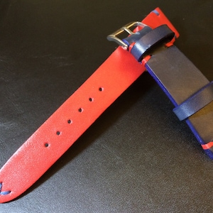 Leather Watch Band, Vintage Leather Watch Strap,  Watch Strap, handmade genuine watch band for Pespi Basel Watch - 18mm/19mm/20mm