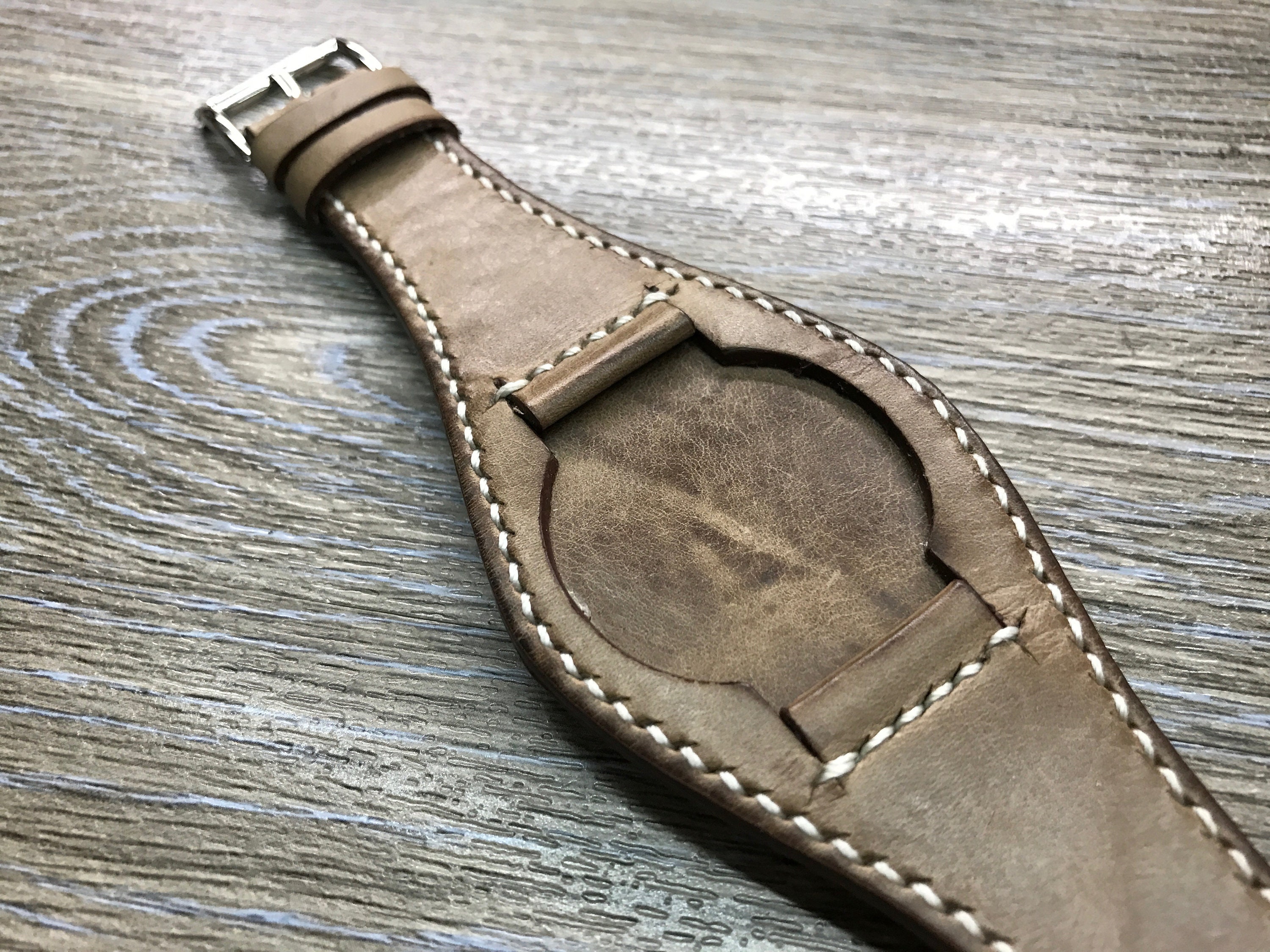 Leather Watch Band Brown Watch Band Full Bund Strap Leather - Etsy