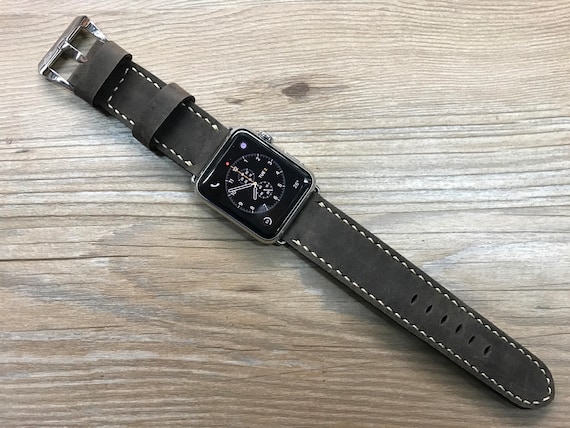 Apple Watch strap Apple Watch band iwatch band Apple Watch 38mm Apple watch 42mm distress Brown Leather Watch Band FREE SHIPPING