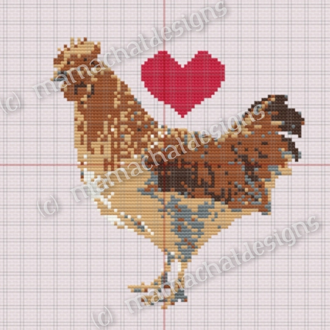 Country Chicken Cross-stitch Pattern - Etsy