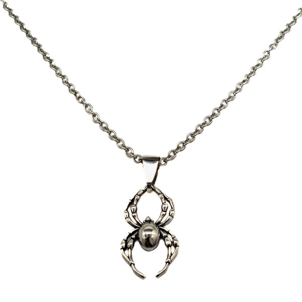 Collier araignée Orb Weaver | Insectes, bijoux gothiques | Bijoux de sorcière | Acier inoxydable | Collier tendance | Cadeaux gothiques