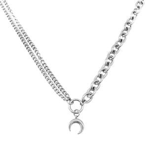 Selene Crescent Moon Necklace | Celestial Jewellery | Moon Pendant | Crescent Moon Necklace | Gift for her | Stainless Steel Jewellery
