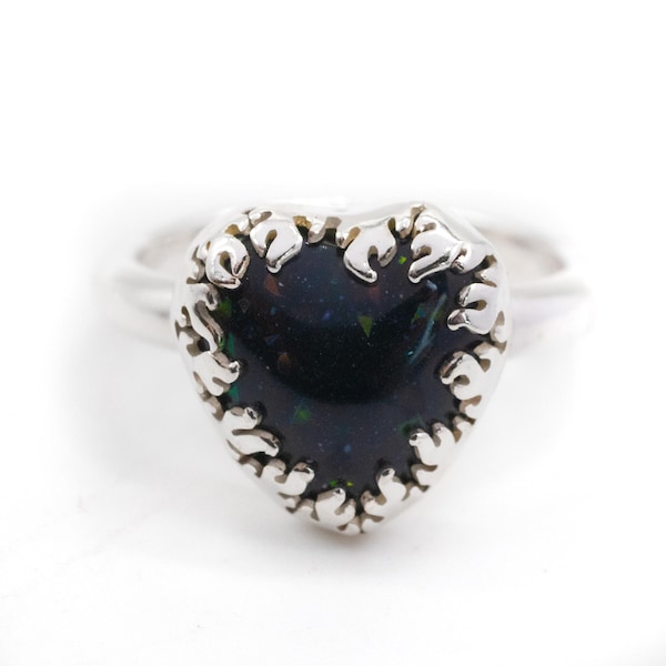 Mother of Flames Gothic Heart Breastmilk Ring | breastmilk jewellery, keepsake jewellery, personalised