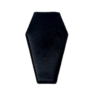 Plain Black Coffin Ring Engagement Box | Gothic Black Velvet Engagement Ring Box | wedding gift | Gothic wedding | Alternative Wedding Gift