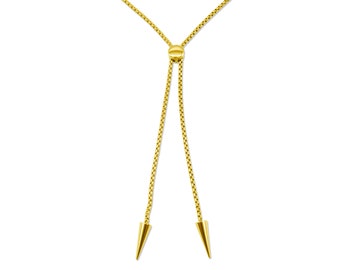 Outlaw Bolo Spike Necklace Gold | Bolo Necklace | Lariat Necklace | Spike Necklace | Western Jewellery | cowgirl Jewellery