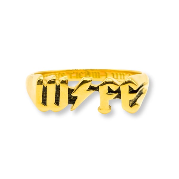 Gold Alternative Wife Ring | Gothic wedding ring | Alternative Wedding ring | personalised wedding ring | personalised engagement ring