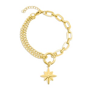 Gold Celeste North Star Armband | Stern Schmuck | Himmlischer Schmuck