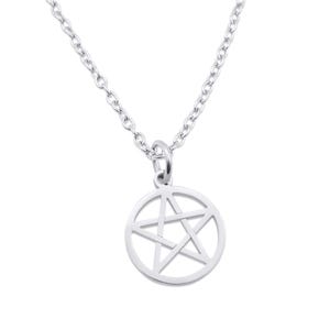Pentacle Necklace | Pentagram Wicca Witchcraft Gothic | Witch Jewellery | Stainless Steel | Gothic Fashion | Gifts for her |Pentagram symbol