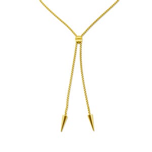 Outlaw Bolo Spike Necklace Gold | Bolo Necklace | Lariat Necklace | Spike Necklace | Western Jewellery | cowgirl Jewellery