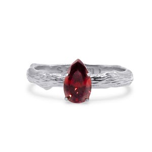 Crimson Veil Ring | red gemstone earrings | red gemstone jewellery