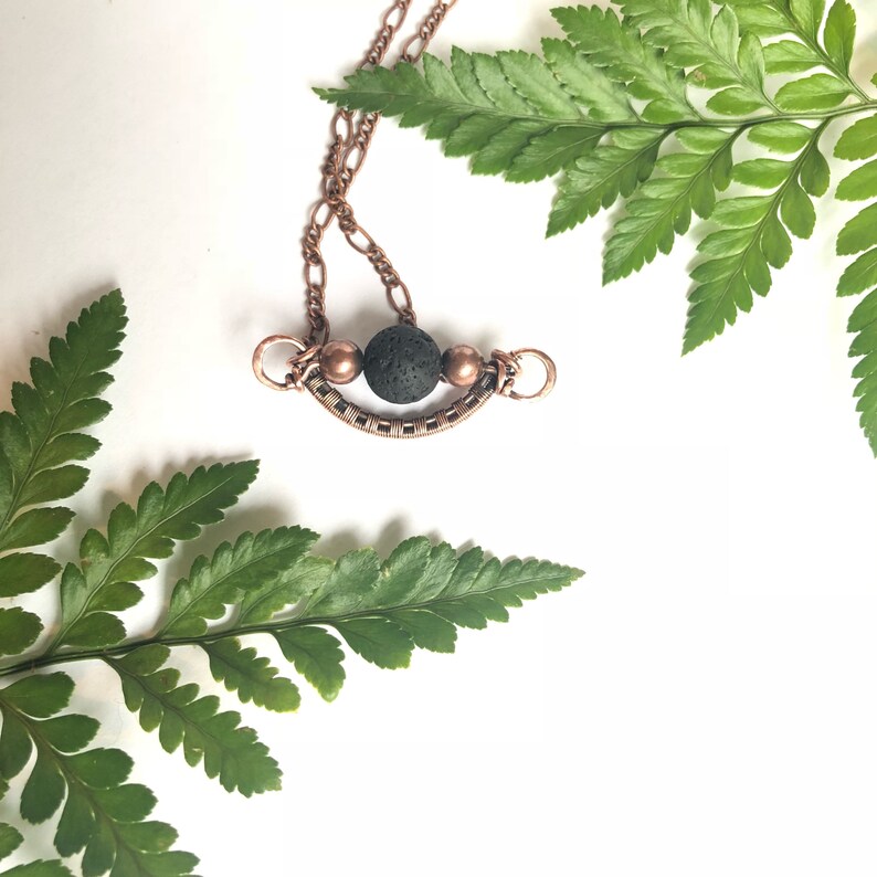 Black Lava Rock Essential Oil Diffuser Necklace by Soul Seed - Etsy