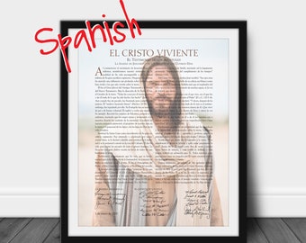 EL CRISTO VIVIENTE printable, Jesucristo, Español, Picture, Ready to Frame, Gift, Wall Art, 8x10, 11x14, 16x20, Lds - Instant Download