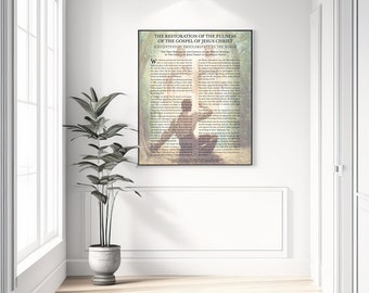 LDS Restoration Proclamation 2020, Joseph Smith, First Vision, Bicentennial Proclamation, Jesus Christ, 8x10, 11x14, 16x20, printable