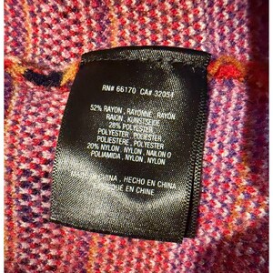 MOTH Anthropologie Plaid Belted Sweater Coat Cardigan Shawl Collar S image 6