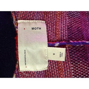 MOTH Anthropologie Plaid Belted Sweater Coat Cardigan Shawl Collar S image 5