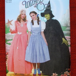 Wizard of Oz Costume Sewing Pattern Simplicity 4136 Dorothy Glinda Wicked Witch West, Miss Plus Sizes 14 16 18 20 22, Halloween Party, UNCUT image 1