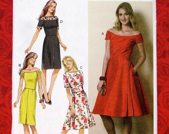 Butterick Sewing Pattern B6129, Special Occasion Dress, Semi-Formal Evening, Plus Sizes 14 16 18 20 22, DIY Wedding Bridesmaid Party, UNCUT