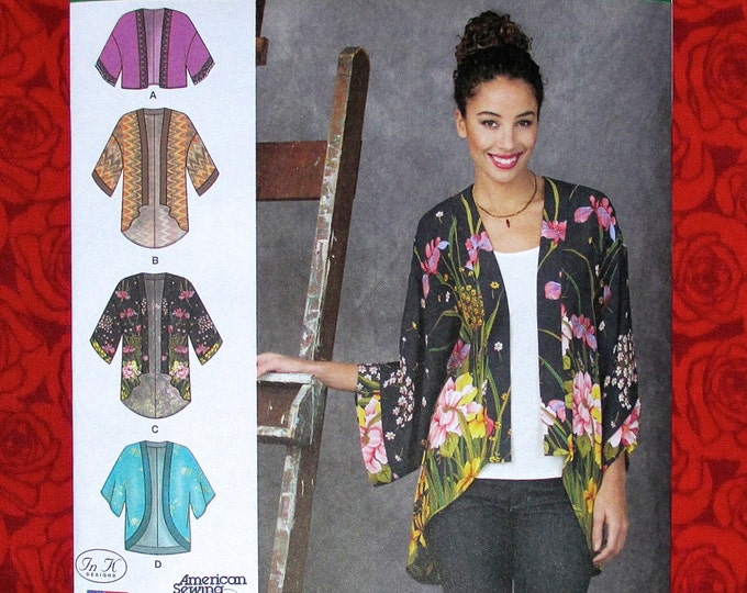 Simplicity 1318 Easy Sewing Pattern Kimono Jacket Hi Lo Coat - Etsy UK