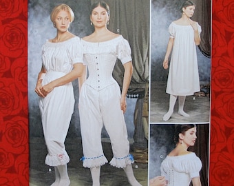 Simplicity Sewing Pattern 1139, Chemise, Drawers Corset, Victorian