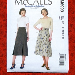 Mccall's Sewing Pattern M6993, A-line Skirt & Belt, 1930's Fashion ...