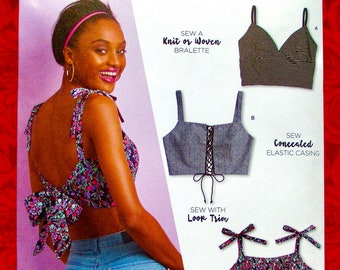 Learn to Sew Bra Tops & Bralette Sewing Pattern~Easy! (XXS-XXL) Simplicity  8549 39363585497