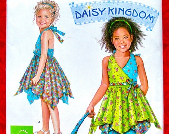 Simplicity Sewing Pattern 2431, Sundress, Tunic Top, Capri Pants, Purse, Girl Sizes 3 4 5 6 7 8, Daisy Kingdom, Summer Fashion Dress, UNCUT