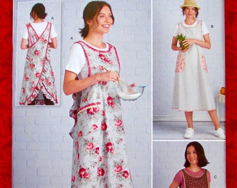 Simplicity Sewing Pattern S9312, Wrap Apron, Boho Granny Chic Style, Sizes Xs S M L XL, Spring Summer Casual, Farmhouse Retro Fashion, UNCUT