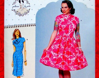 Simplicity Sewing Pattern S9292 Cheongsam Dress, 1950's Asian-Style Fashion, Sizes 14 16 18 20 22, Special Occasion Retro Summer Party UNCUT