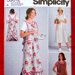 Sandwich Board Apron Pattern Sewing for Dummies Simplicity 