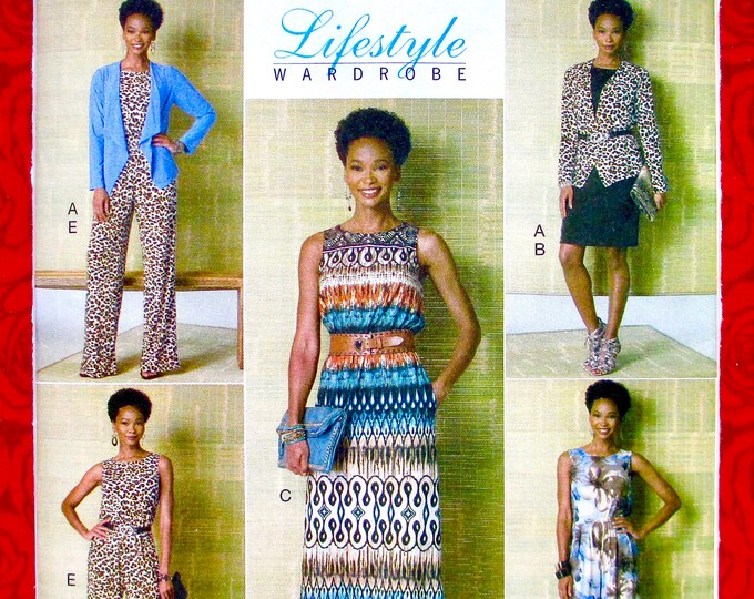 Butterick Easy Sewing Pattern B6330, Dress Jumpsuit Romper Jacket