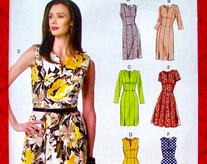 Vogue Easy Sewing Pattern V9167, Princess Seam Dress, Sheath, Fit