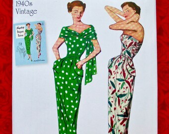 1940s Glamour Dress - Etsy