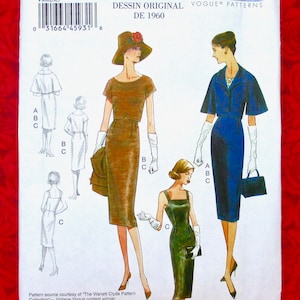 Vogue Sewing Pattern V9082, 1960&#39;s Dress, Cropped Jacket & Top, Sizes 6 8 10 12 14, Retro Fashion, Summer Sportswear, Sundress Suit, UNCUT