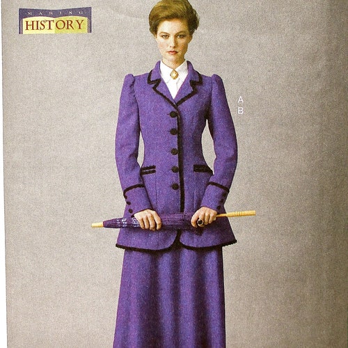 Butterick Sewing Pattern B6108 Edwardian Suit Jacket Skirt - Etsy