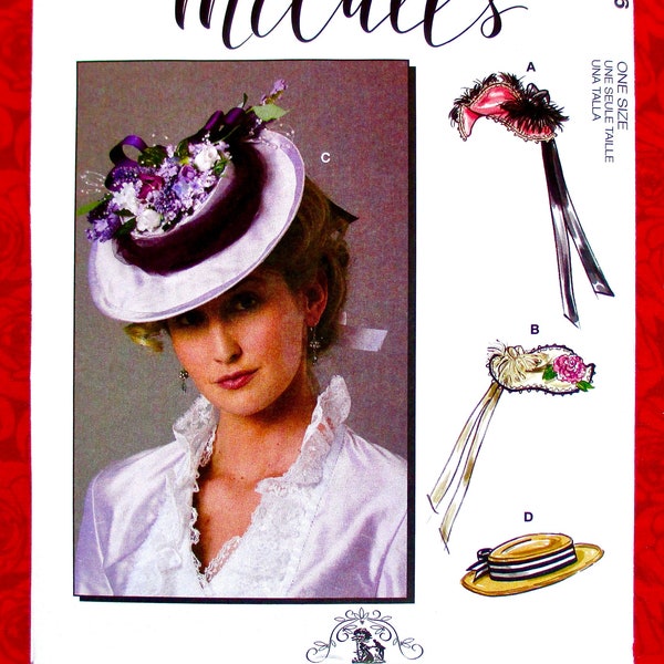 McCall's Sewing Pattern M8076, Women's Victorian Edwardian Hats, Picture & Boater Styles, DIY Historical Millinery, Fashion Accessory, UNCUT