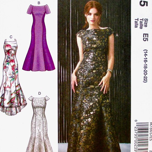 Mccall's Sewing Pattern M7320 Formal Gown Long Evening - Etsy