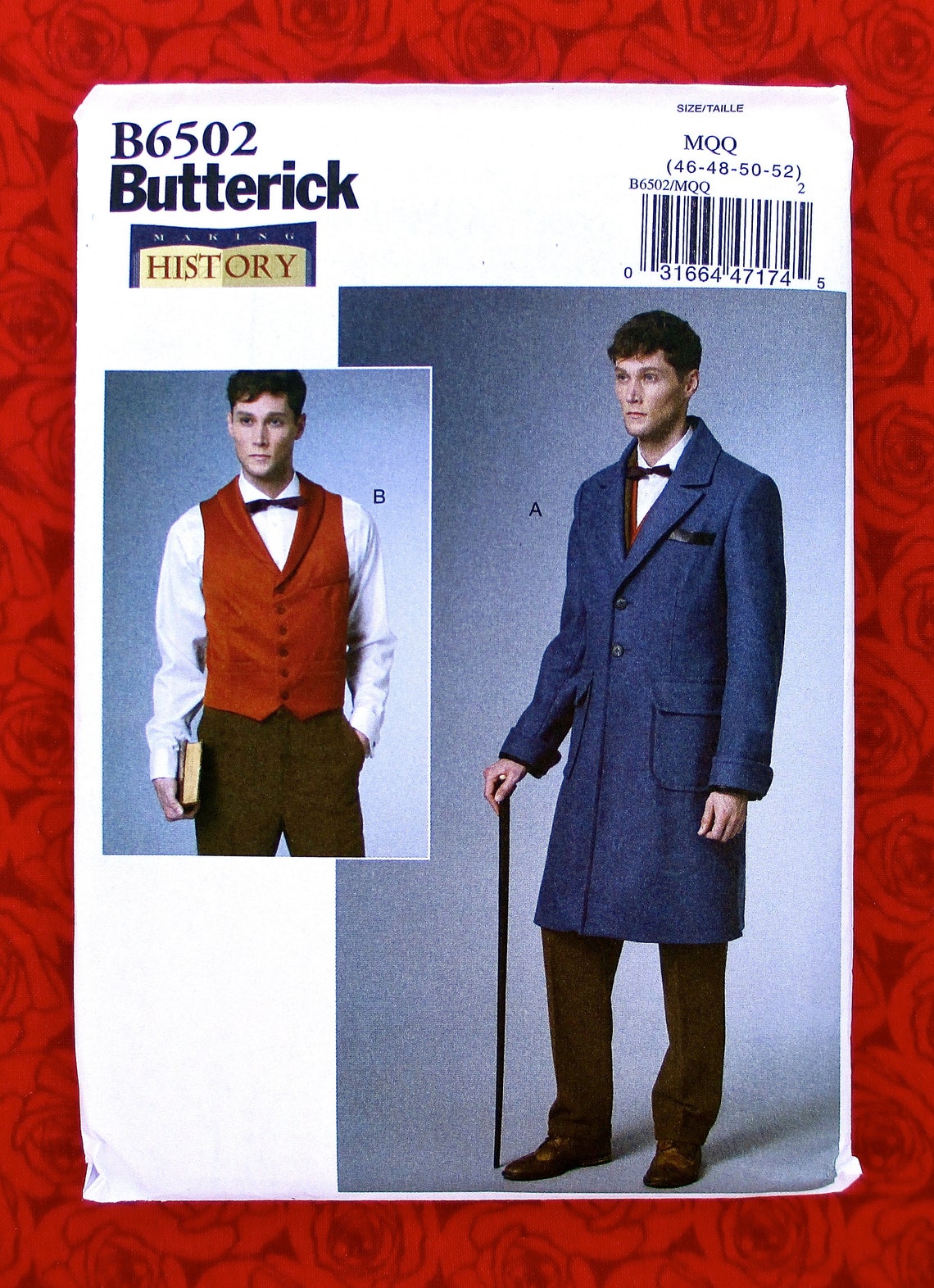Butterick Sewing Pattern B6502 Men's Frock Coat Waistcoat Etsy