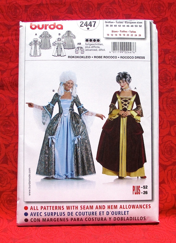 18th Century Scottish Highlander Colonial Gown Sewing Pattern Sz 14 16 18 20 22
