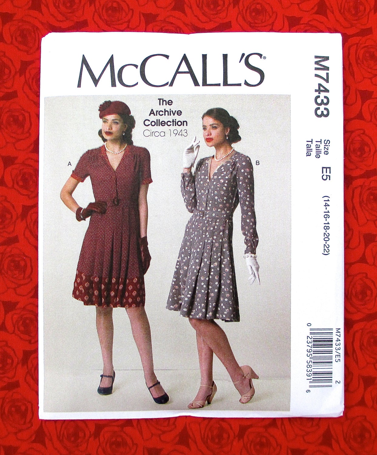 McCall's Patterns M7623E50 Misses' Shirt Set-In Waistband, and Hem Variations Dresses