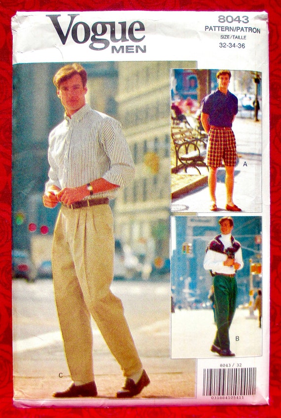 Men's summer pants sewing pattern