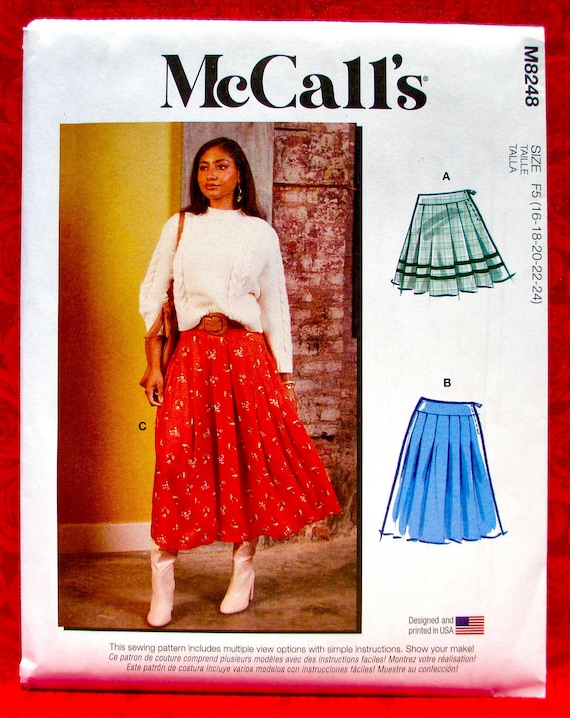 Uncut McCalls Sewing Pattern 11427 8257 misses tops skirt and pants size  xs-s-m l-xl-xxl Factory Folded