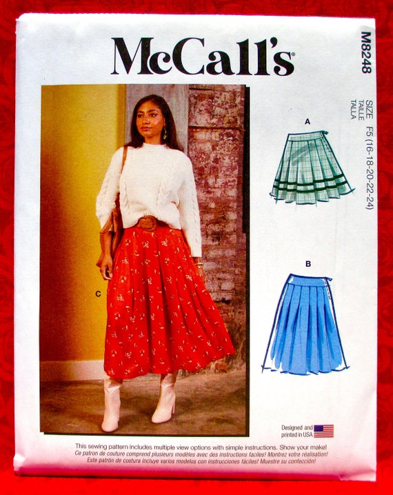 Uncut McCalls Sewing Pattern 11427 8257 misses tops skirt and pants size  xs-s-m l-xl-xxl Factory Folded