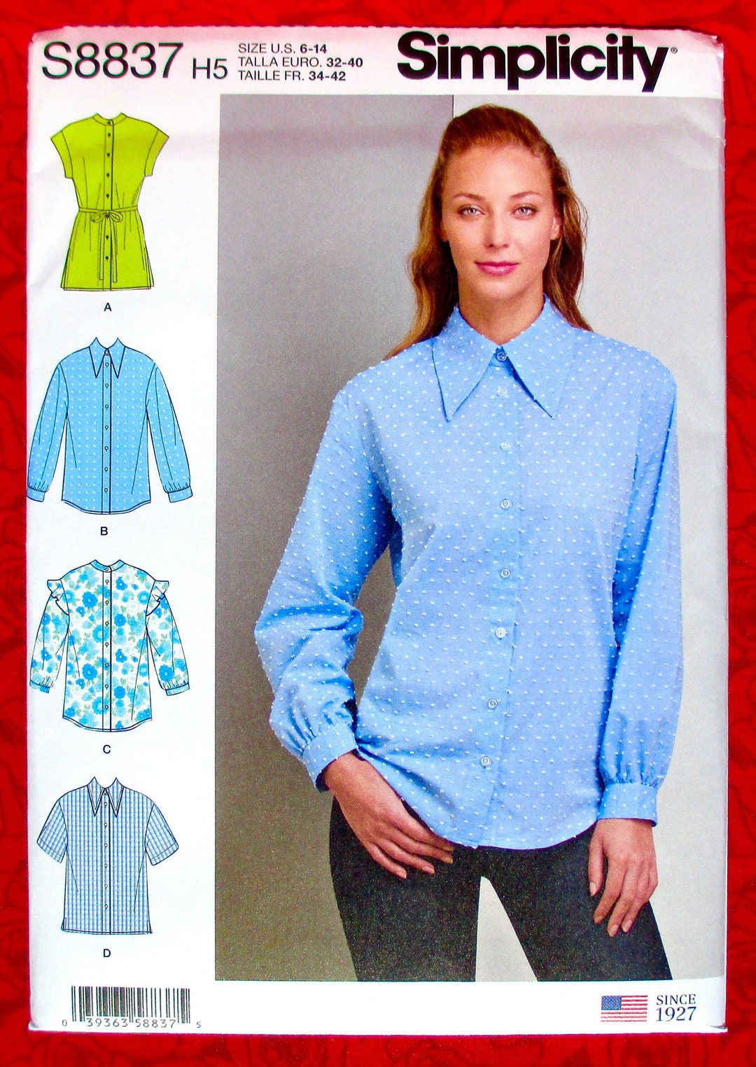 Simplicity Sewing Pattern S8837 Button Front Shirt Short - Etsy