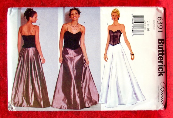 Butterick B5182 Evening Dress Size: AA 6-8-10-12 Used Sewing Pattern