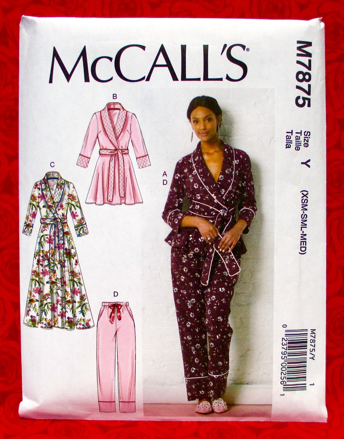 Mccall's Sewing Pattern M7875 Lounge Pajama Set Jacket | Etsy