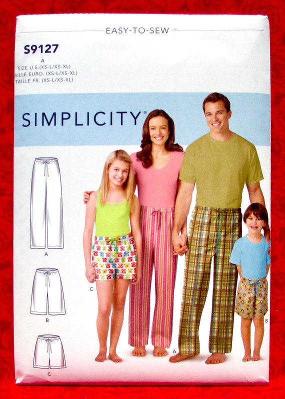 Simplicity Easy Sewing Pattern S9127 Pull-on Lounge Pants | Etsy